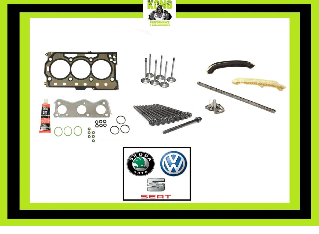 VAG - Volkswagen - Seat - Skoda 1.2 6V Cylinder Head Repair Kit (Snapped Chain) Fits: Fox - Ibiza - Polo